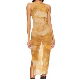 Jo Midi Dress in Faded Olive - h:ours